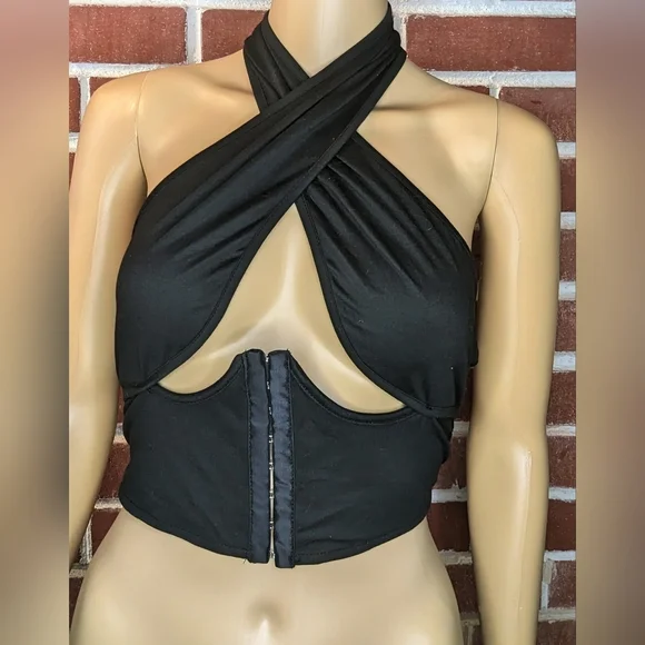 Shein Women's Halter Neck Corset Top Size Small - Picture 2 of 4